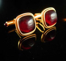 Krementz cufflinks jeweled ends vintage fancy formal wear mens jewelry designer  - $110.00