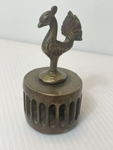 Vintage India Brass Peacock Figure Foot Scrubber 3&quot; - $44.41