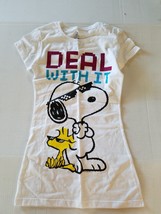  Womens Peanuts T SHIRT Size Small  White  NWT Deal With It - $13.99