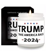 Donald Trump Candle- Lavender Scent- Trump Take America Back 2024 - Whit... - $274.83 MXN