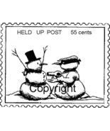 HELD UP POST POSTOID NEW mounted rubber stamp - £3.19 GBP