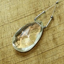 40.80cts Natural Crystal Quartz Pear Pendant Loose Gemstone Size 31x18mm... - $4.68