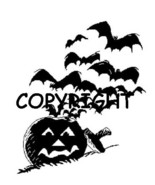 BAT PUMPKIN NEW mounted rubber stamp - €6,51 EUR
