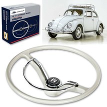 15-3/4&quot; 62-71 Volkswagen Beetle Karman Ghia Type 3 Steering Wheel Grey Beige Tan - £156.32 GBP