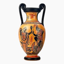 Pot vase de la déesse grecque Aphrodite et dieu Hermès poterie en céramique... - $95.82