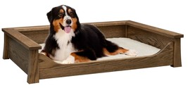 Modern Luxury Wood Pet Lounge - Amish Handmade Dog Furniture Bed In 3 Sizes - £323.13 GBP
