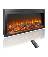 44 Inch Wall Recessed Electric Fireplace w/ Remote &amp; LED Flame Heater - $429.42 CAD