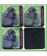Coasters Cocker Spaniel Dog Set of 4 foam 4&quot; square ea. - $9.85