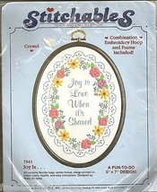 CRAFTS JOY IS LOVE WHEN IT&#39;S SHARED Crewel Stitch Dimensions Kit # 7541 - £9.45 GBP