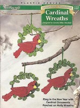 CRAFTS Needlecraft Shop Christmas Trimmings Cardinal Wreath Ornament Kit #410026 - $19.75