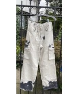 ZARA Relaxed Cargo Jeans Men’s Light Wash Denim Chunky Pockets Utility S... - $79.19