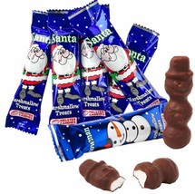 MELSTER Candies Chocolate Covered Marshmallow SNOWMEN/SANTA SHAPE Bulk V... - £15.58 GBP+