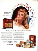 1946 GE General Electric Radio Frances Langford sexy Vintage Print Ad e8 - $25.98