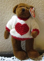 Ty Attic Treasures Casanova With Knit Heart Sweater Jointed 8&quot; NEW - $6.72