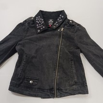 Almost Famous ST-J255-L0 Women's Black Front Zip Denim Jacket Size Medium image 14