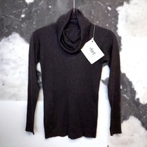 Vtg 1980’s Black Metallic Turtleneck Sweater Cowl Neck Women’s Small New w/Tags - £16.29 GBP