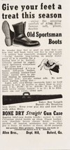 1939 Print Ad Allen Bros Old Sportsmans Boots &amp; Bone Dry Gun Cases Bufor... - £7.87 GBP