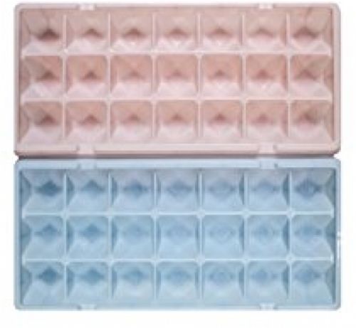  Ice Cube Tray Set - 2 Piece Diamond Shaped Plastic Tray. Easy Release - Colors. - £6.87 GBP