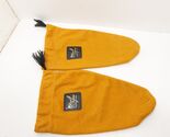 Vintage Royal Imperial Florsheim Shoe Bags Pair Gold Velour Drawstring - $26.99
