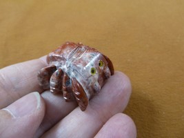 Y-SPI-15) little red tan TARANTULA spider gem stone figurine SOAPSTONE s... - £6.75 GBP