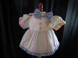 American Girl Doll Bitty Baby Circus Set Striped  Dress & Bow Headband - £10.87 GBP