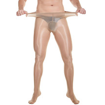 Men&#39;s Super Elastic Sheer Shiny Glossy Pantyhose Sheath Sleeve Tights Stockings - £8.27 GBP