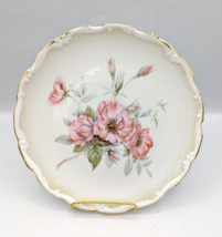 Vintage Royal Kent 8&quot; Fine Bone China Plate Pink Peony Flower 24KG Trim ... - $333.94 MXN