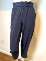 T by Talbots Navy Elastic Waist with Drawstring Cropped Track Pants Size M - £11.41 GBP