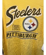 Womens Pittsburgh Steelers Team Apparel Medium Yellow SS Tee New With Tags - $23.76