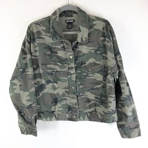 Hot Topic Womens Jacket Camouflage Pockets Cotton Green Size L - £15.05 GBP