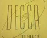 Vtg DECCA RECORDS Printed Paper Bag 78 RPM Shopping Bag - £19.91 GBP