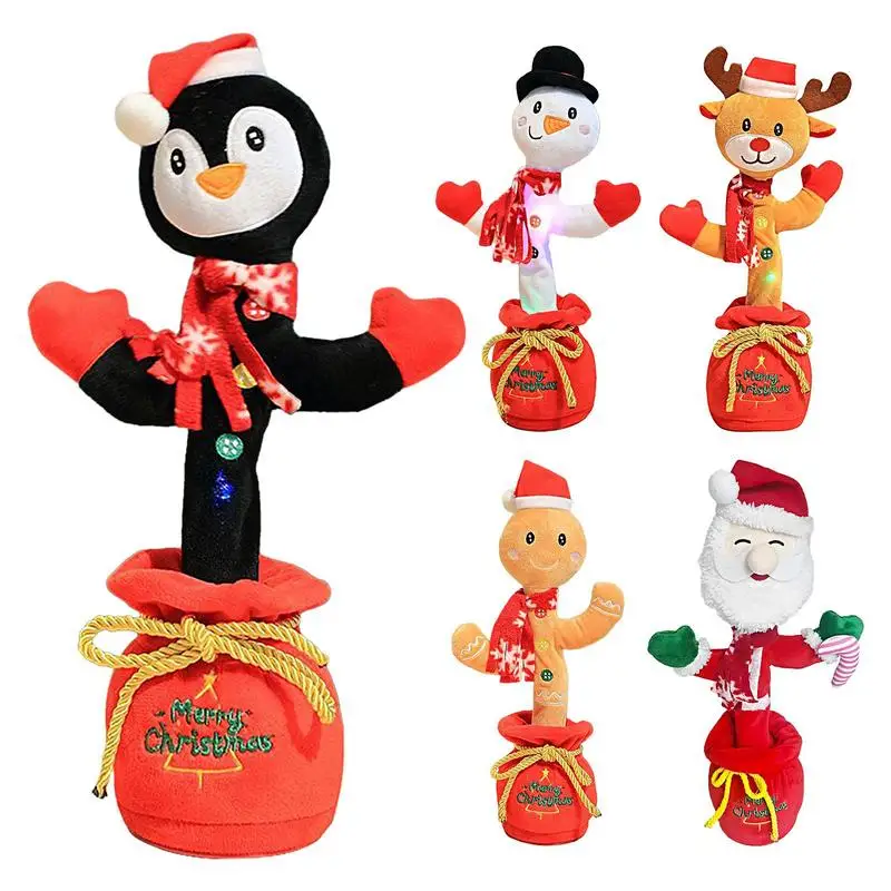 Santa Stuffed Animal Elk Snowman Animal Pillow Dolls Christmas Birthday Gifts - £17.20 GBP+