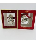 Spode Ornaments Dog and Deer Figurines Set 2 Pieces Holiday Tree Christm... - £29.11 GBP