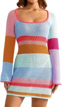 Crochet Knit Mini Dress  - £46.98 GBP