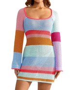Crochet Knit Mini Dress  - £47.20 GBP