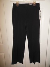 Ladies NWT Rafaella Black Dress Pants 6 Curvy Flare Leg - £15.68 GBP