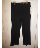 Ladies NWT Rafaella Black Dress Pants 6 Curvy Flare Leg - £15.72 GBP