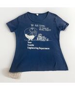 Vintage Fun-Tees 70s blue Fitted Women’s Graphic Tee Shirt Seattle Engin... - €17,06 EUR