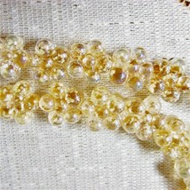 Glass Flower Beads Light Topaz, AB Finish 15mm, 9 beads - $3.99