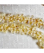 Glass Flower Beads Light Topaz, AB Finish 15mm, 9 beads - $3.99