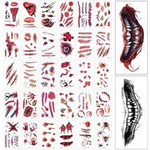 30PCS Halloween Prank Makeup Temporary Tattoo New Adults Mouth Fake Tatt... - £14.45 GBP