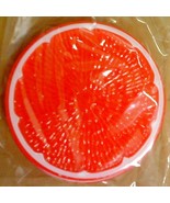 4 Round Plastic Coasters Fruit Slice Red - £2.56 GBP