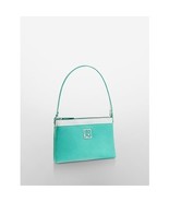 Calvin Klein Women Green White Label Hailey Capacity Wristlet Bag-Sea Color - £43.86 GBP