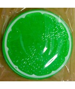 4 Round Plastic Coasters Fruit Slice Green - $3.25