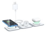 Wireless Charger 3 In 1, Magnetic Travel Wireless Charging Station Multi... - £44.09 GBP