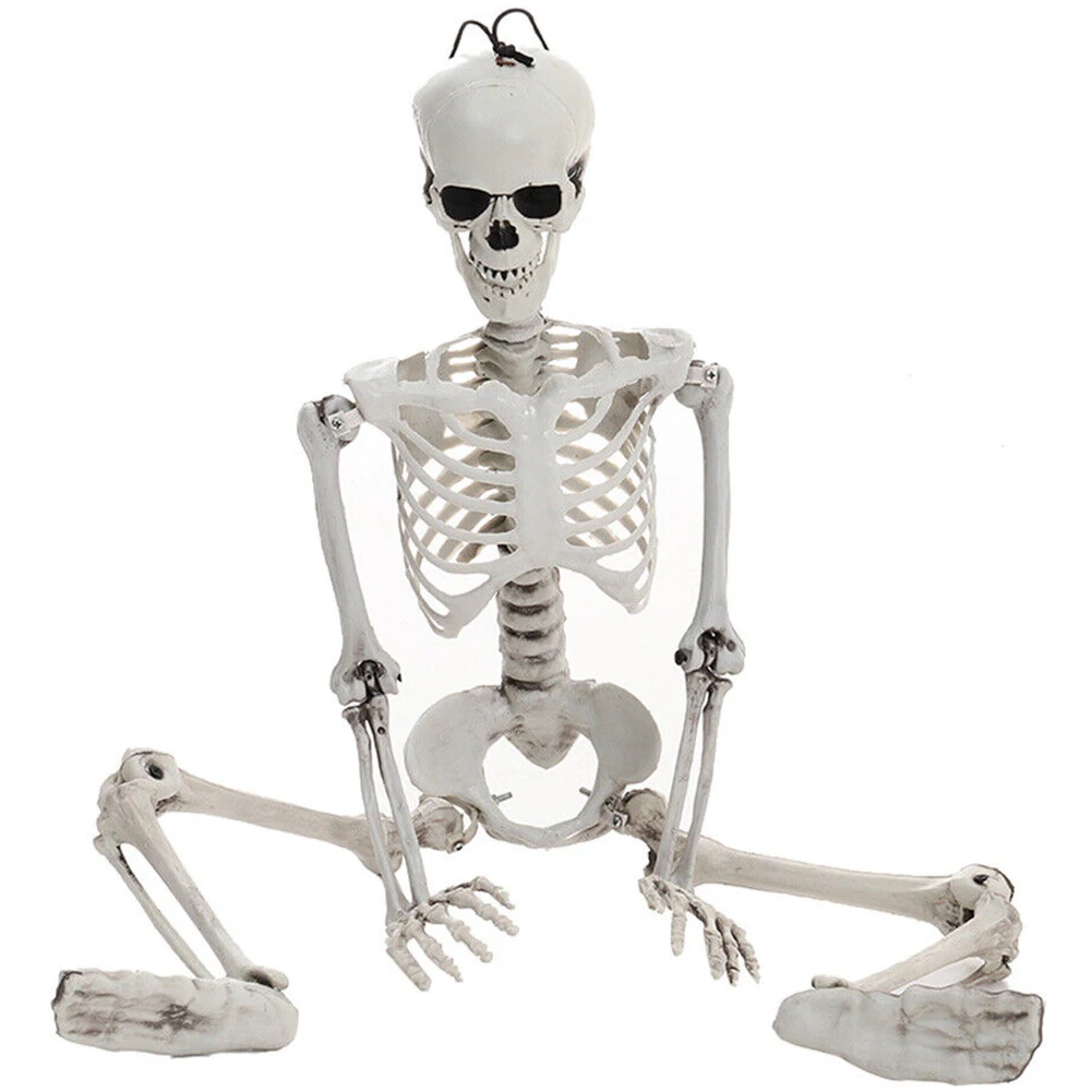 Full Life Size Home Evil Party Decoration Poseable Halloween Movable Skeleton - £22.24 GBP