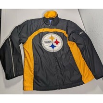 Pittsburgh Steelers M Coat Nfl Reebok Full Zipper Jacket Fleece Read Descripti - $15.47