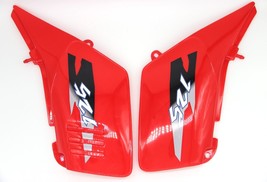 fits Suzuki TS 125 Red Side Panel Set with Black Stickers - $48.49