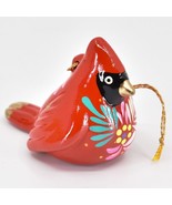 Handcrafted Painted Ceramic Red Cardinal Confetti Ornament Made in Peru - £15.65 GBP