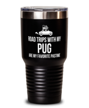 Pug Tumbler, Funny Tumbler For Dog Mom, Dog Dad Tumbler, Pug RV Tumbler, Road  - £26.01 GBP